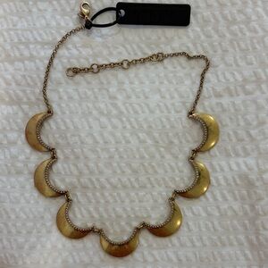 J. Crew Gold Scalloped Necklace